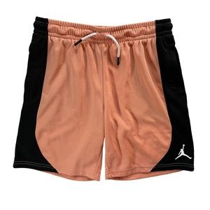 Jordan Girls Pink and Black Jumpman Dri Fit Basketball Shorts- Size Large